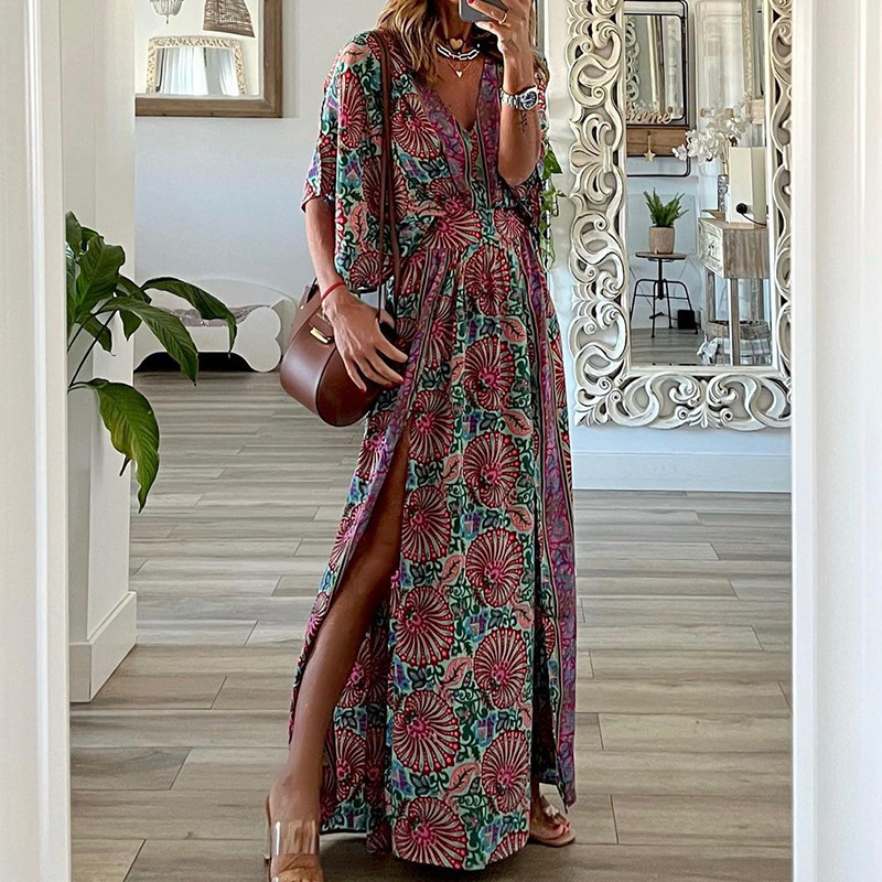 Women's V-neck Dress Image 2