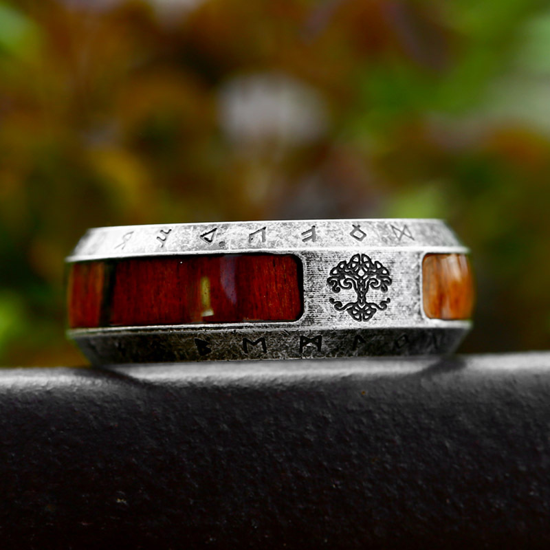 Fashion Simple Titanium Steel Lucky Tree Ring Image 3