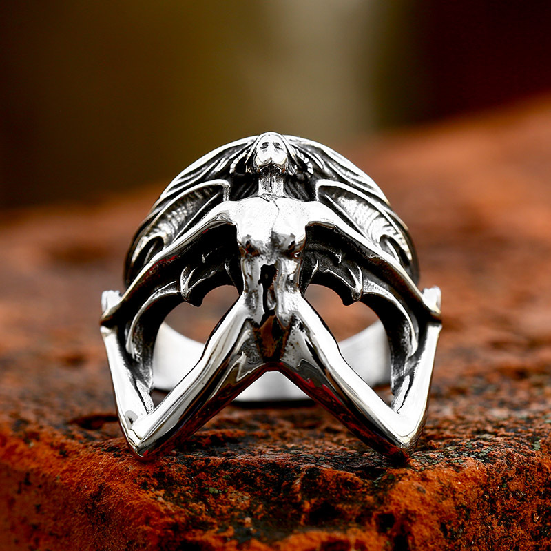 Gothic Style Stainless Steel Devil Ring Image 2