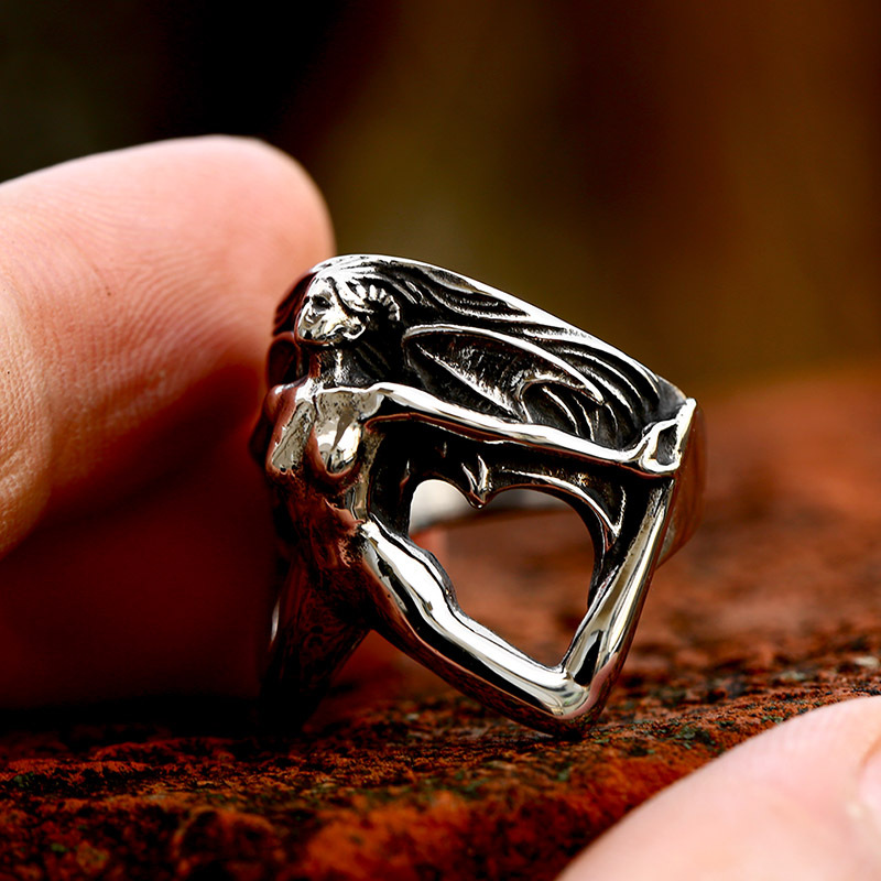 Gothic Style Stainless Steel Devil Ring Image 3