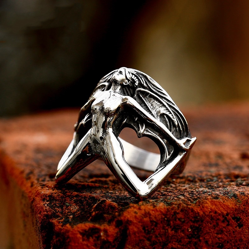 Gothic Style Stainless Steel Devil Ring Image 5