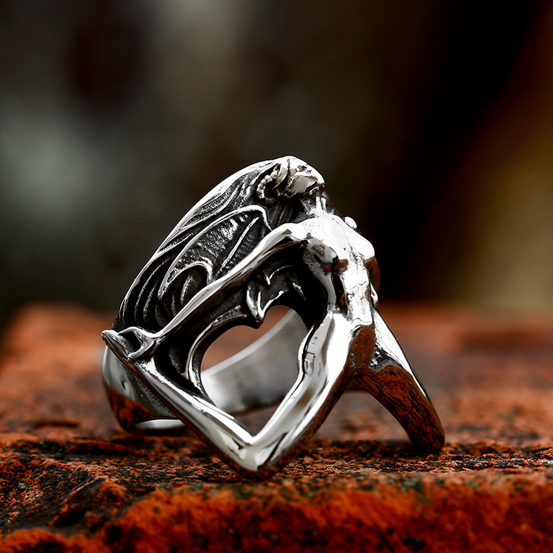 Gothic Style Stainless Steel Devil Ring Image 4