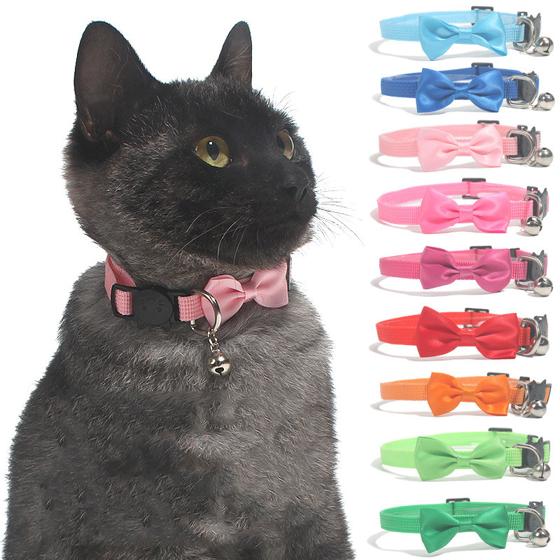 Nylon Bell Bow Pet Tie Collar - Image 1