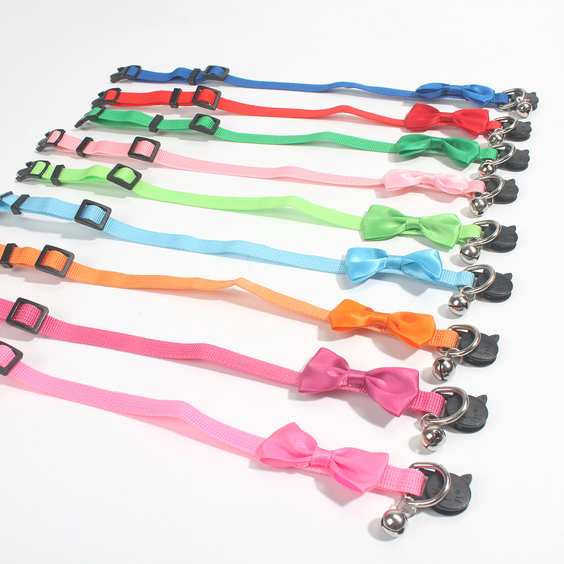 Nylon Bell Bow Pet Tie Collar - Image 2