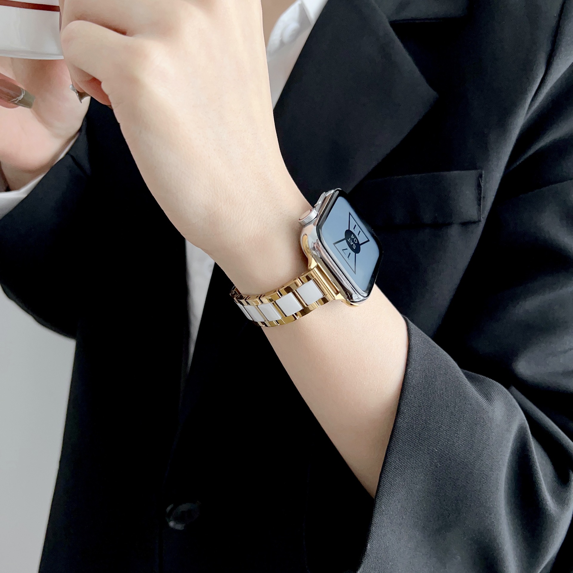 Stainless Steel Ceramic Watch Band 4