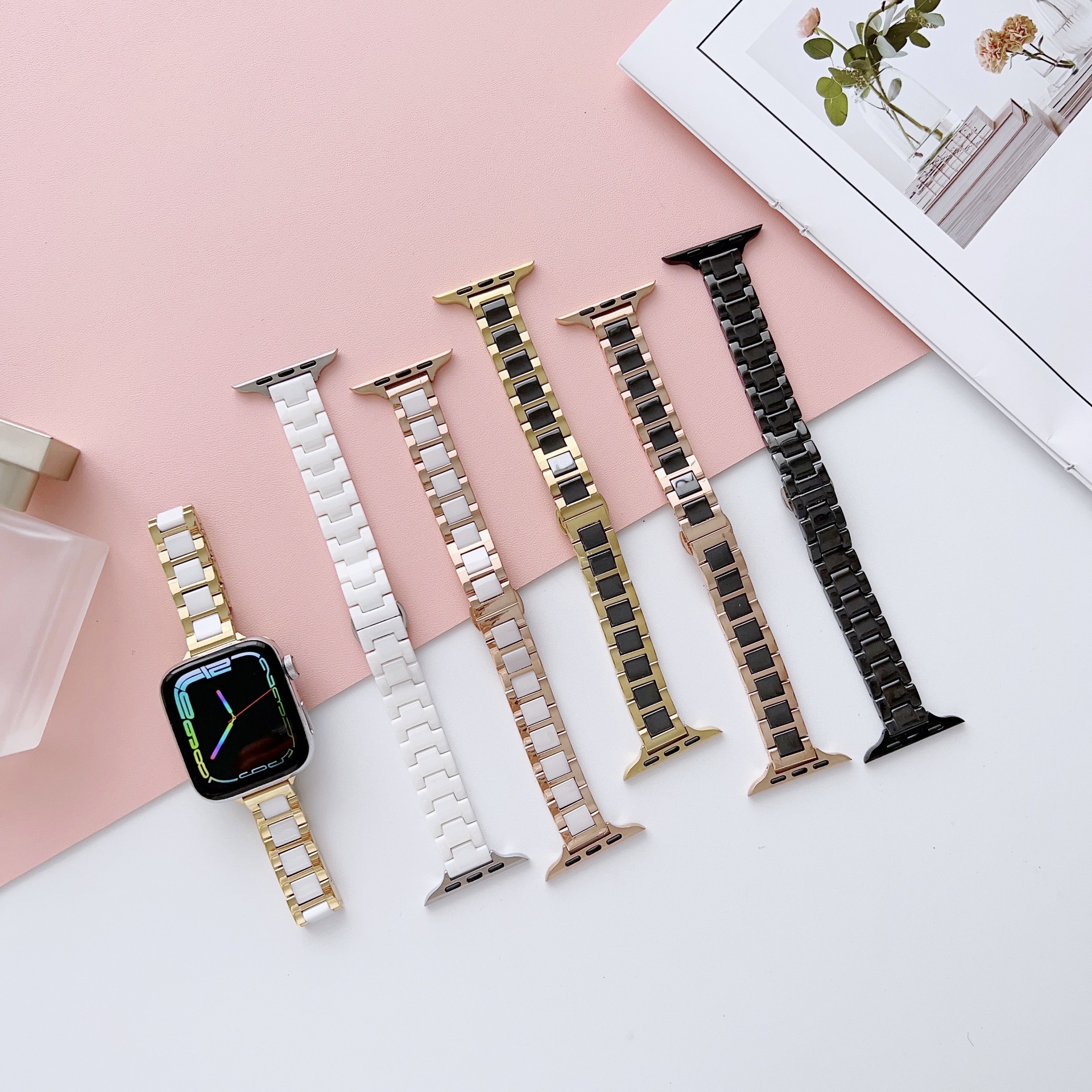 Stainless Steel Ceramic Watch Band 5