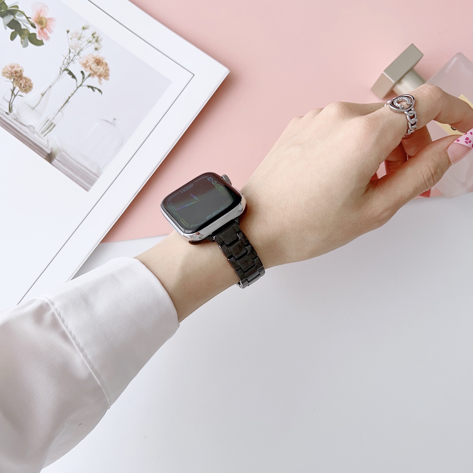 Stainless Steel Ceramic Watch Band 6
