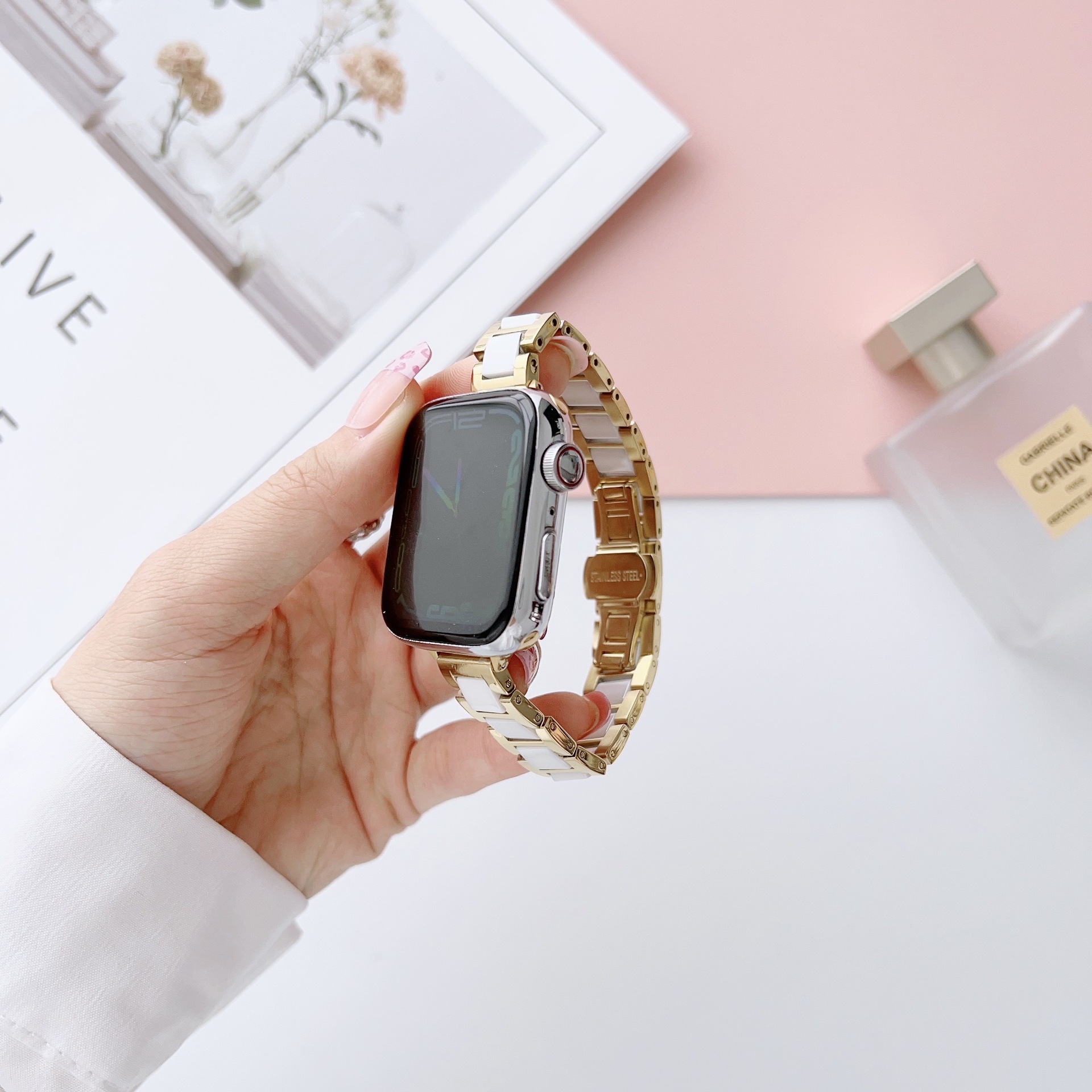 Stainless Steel Ceramic Watch Band 1