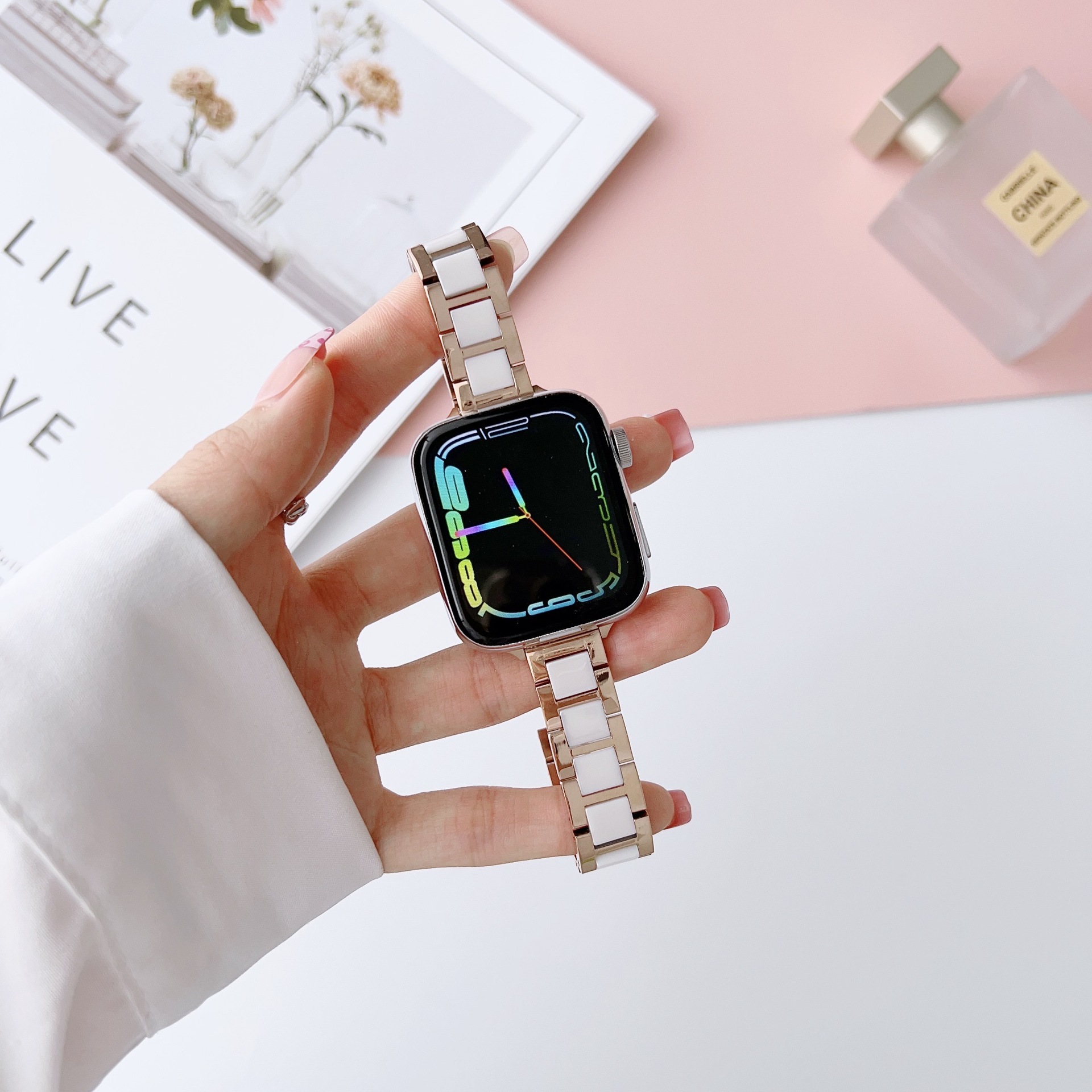 Stainless Steel Ceramic Watch Band 3