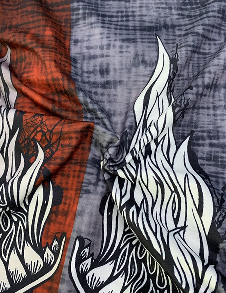 Fashion Print Stitching Dress Image 7