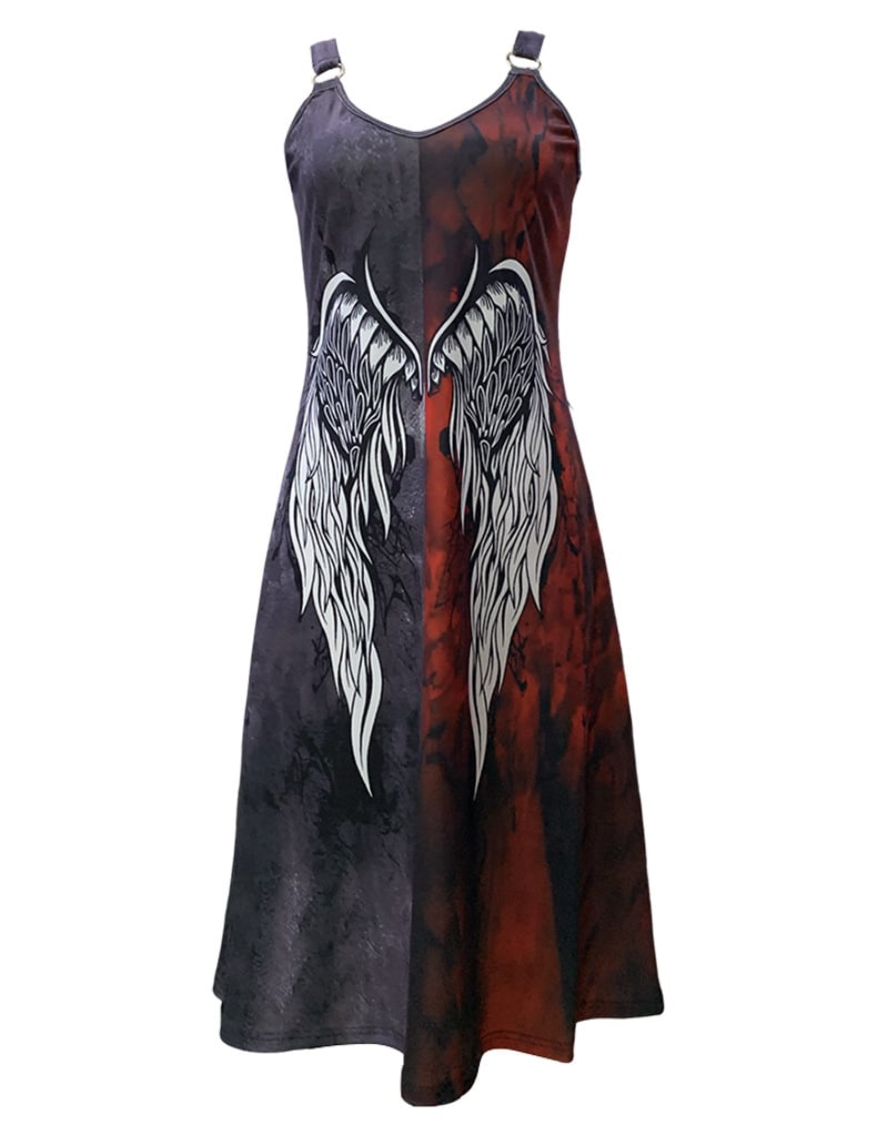 Fashion Print Stitching Dress Image 5