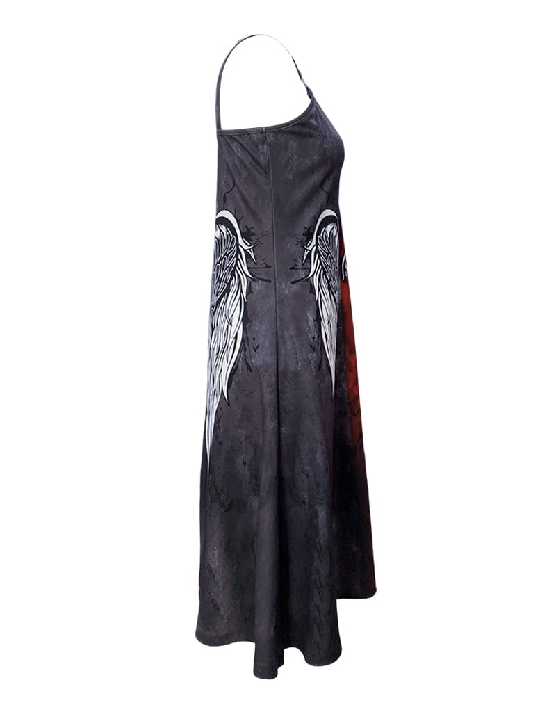 Fashion Print Stitching Dress Image 6