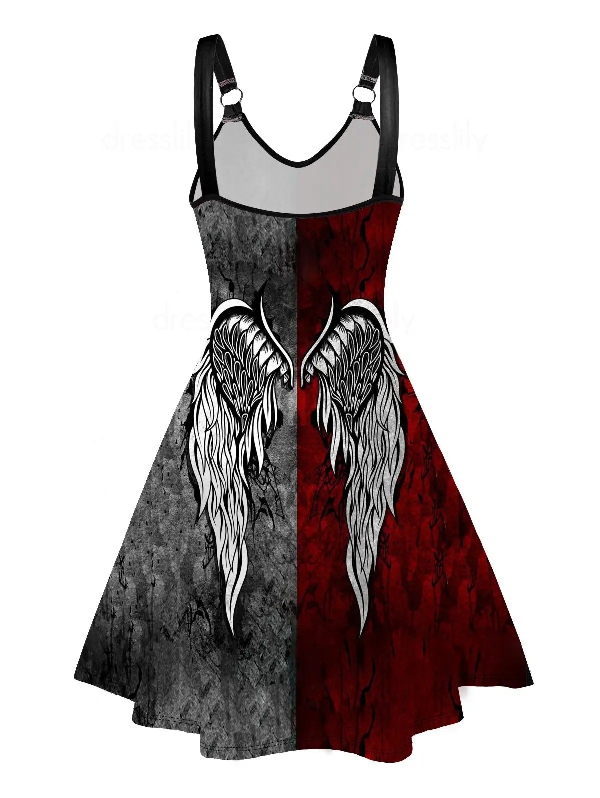 Fashion Print Stitching Dress Image 4