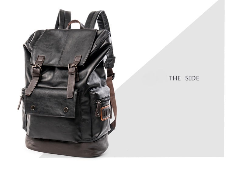 Men's Leather Backpack Image 7