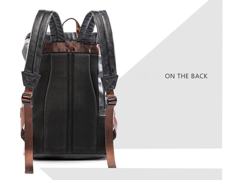Men's Leather Backpack Image 9