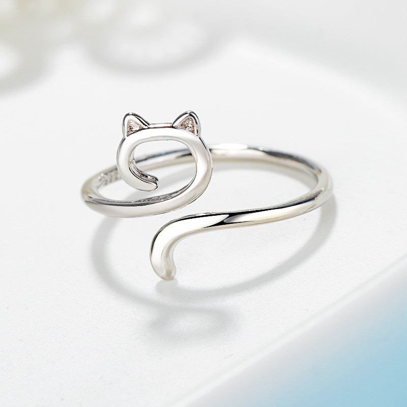 Line Fashion Cat Ring 4