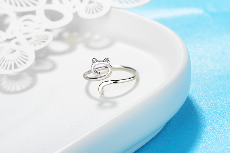 Line Fashion Cat Ring 6