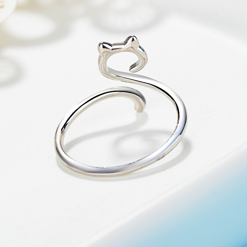 Line Fashion Cat Ring 5