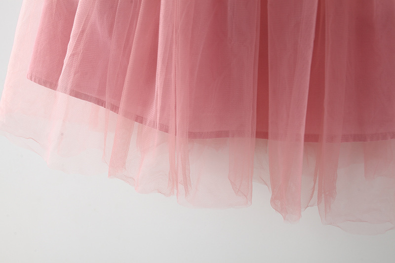 Flounced Sleeve Baby Girl Pettiskirt Princess Dress 14