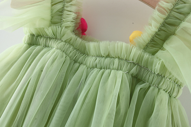 Flounced Sleeve Baby Girl Pettiskirt Princess Dress 11