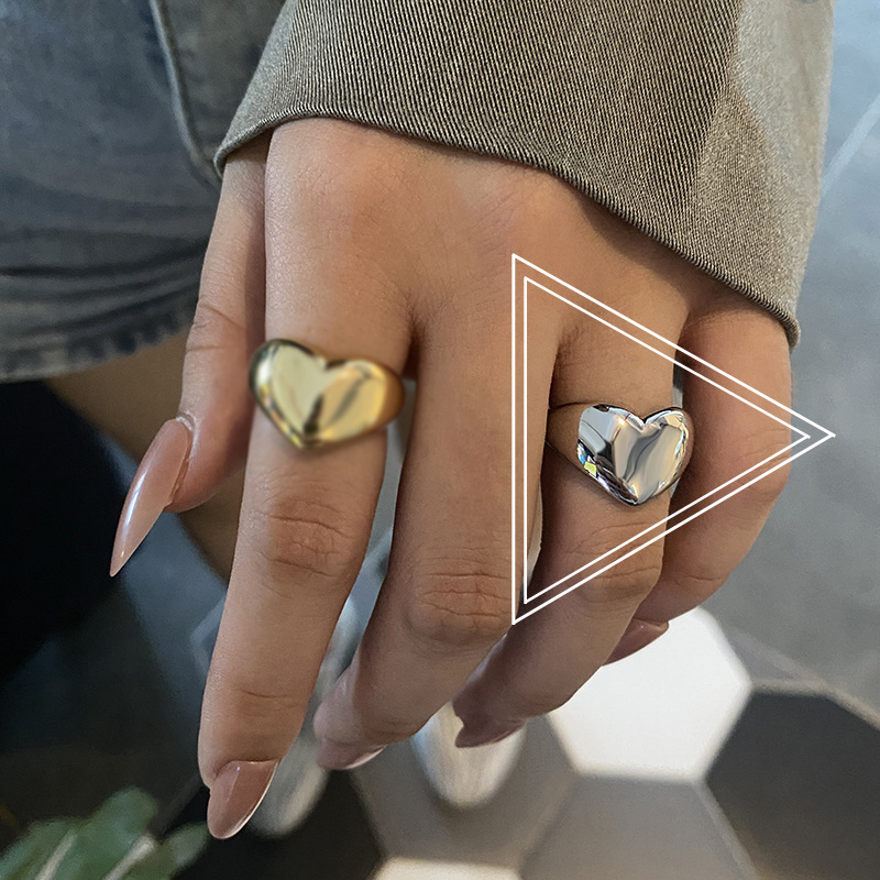 Trendy Creative Love Gold Ring - Image 2