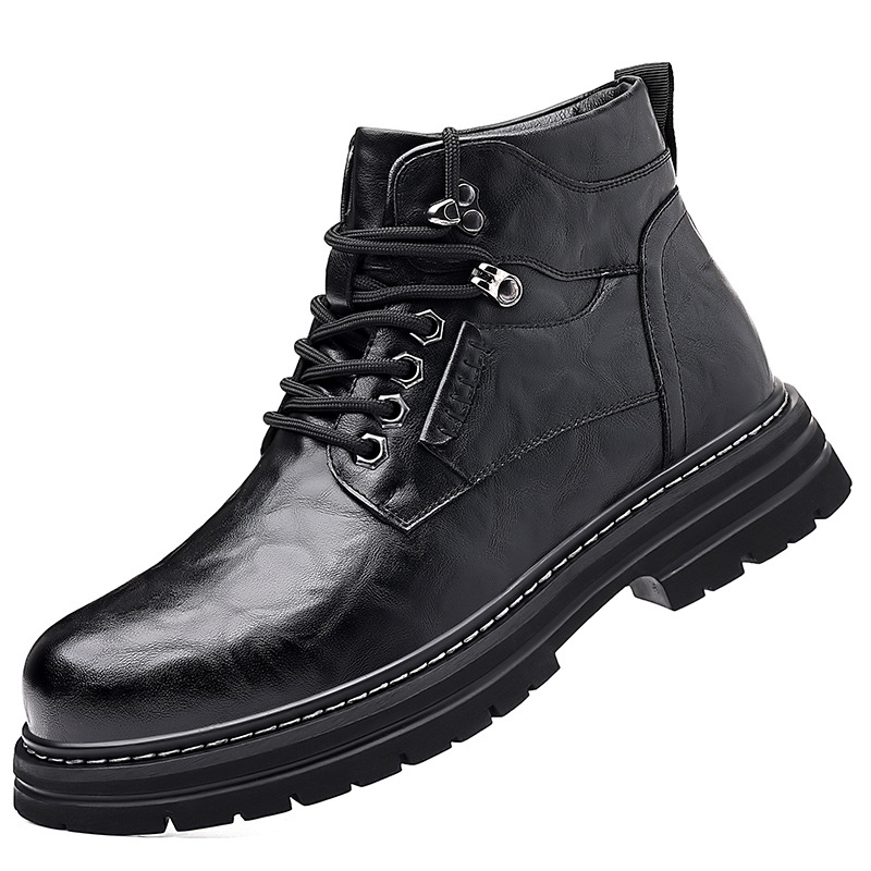 Men's Fashion British Style High-top Boots 4
