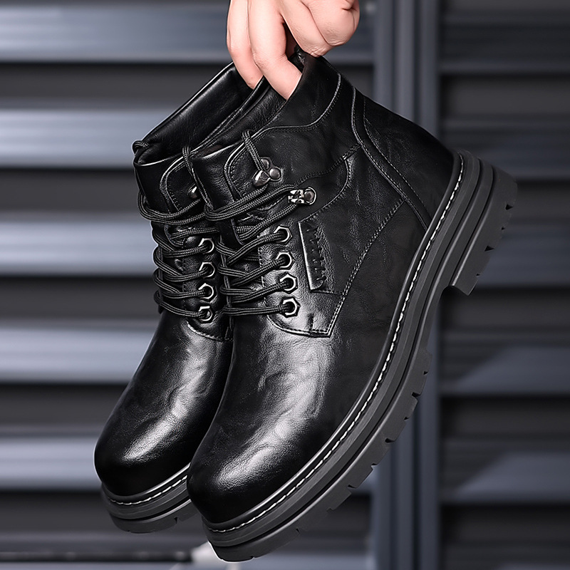 Men's Fashion British Style High-top Boots 2