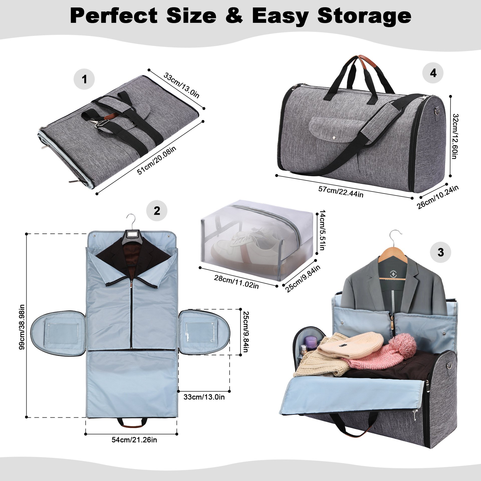 Folding Travel Workout Multifunctional Luggage Bag Image 2
