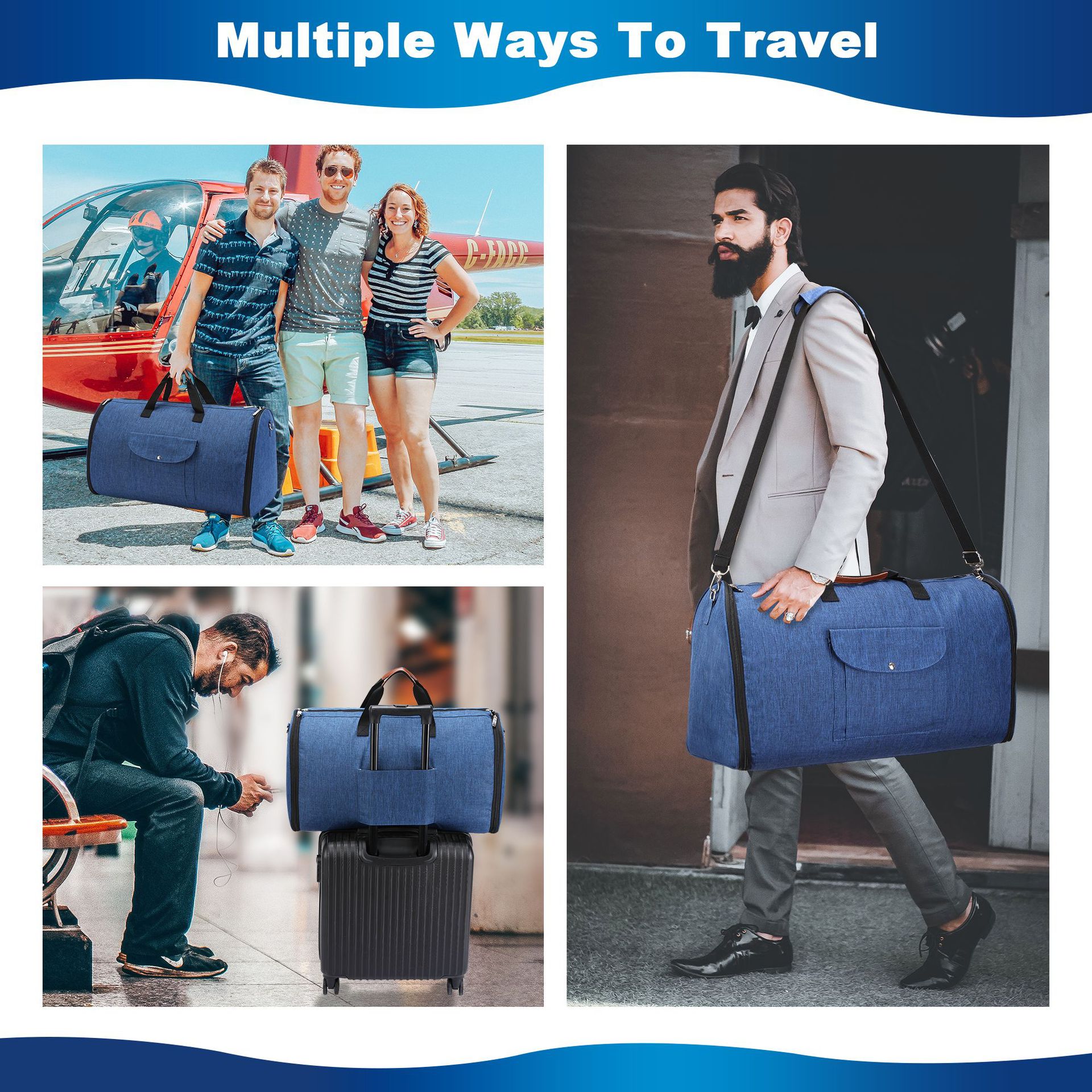 Folding Travel Workout Multifunctional Luggage Bag Image 10