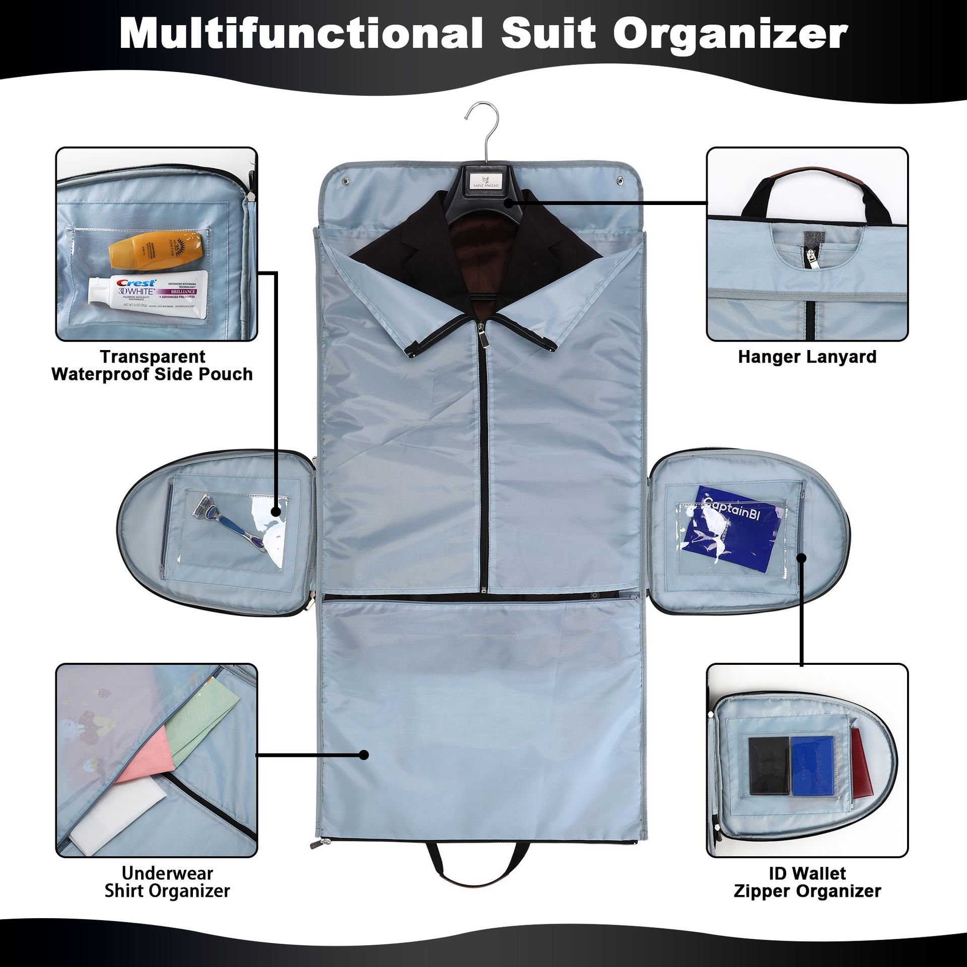 Folding Travel Workout Multifunctional Luggage Bag Image 4