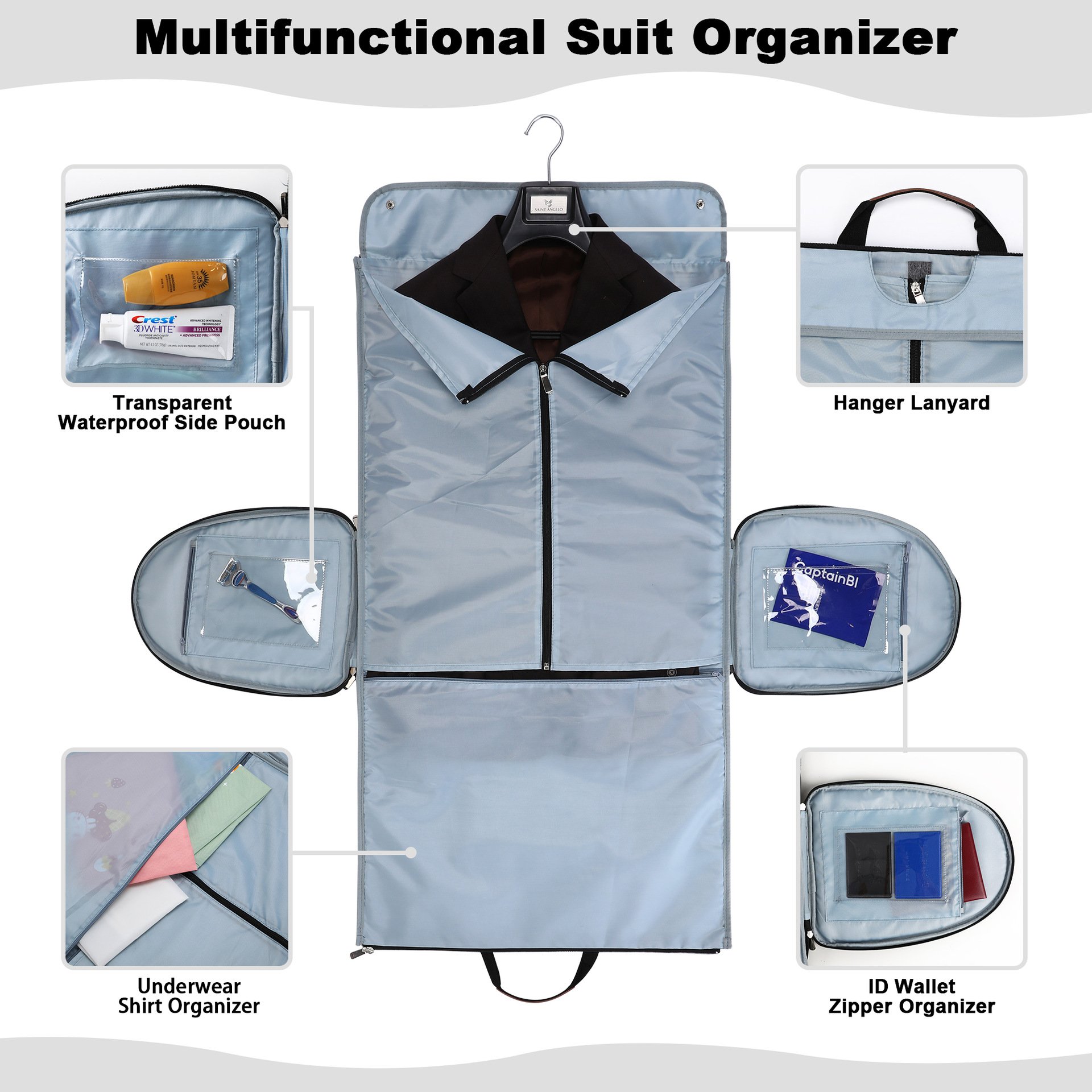 Folding Travel Workout Multifunctional Luggage Bag Image 9