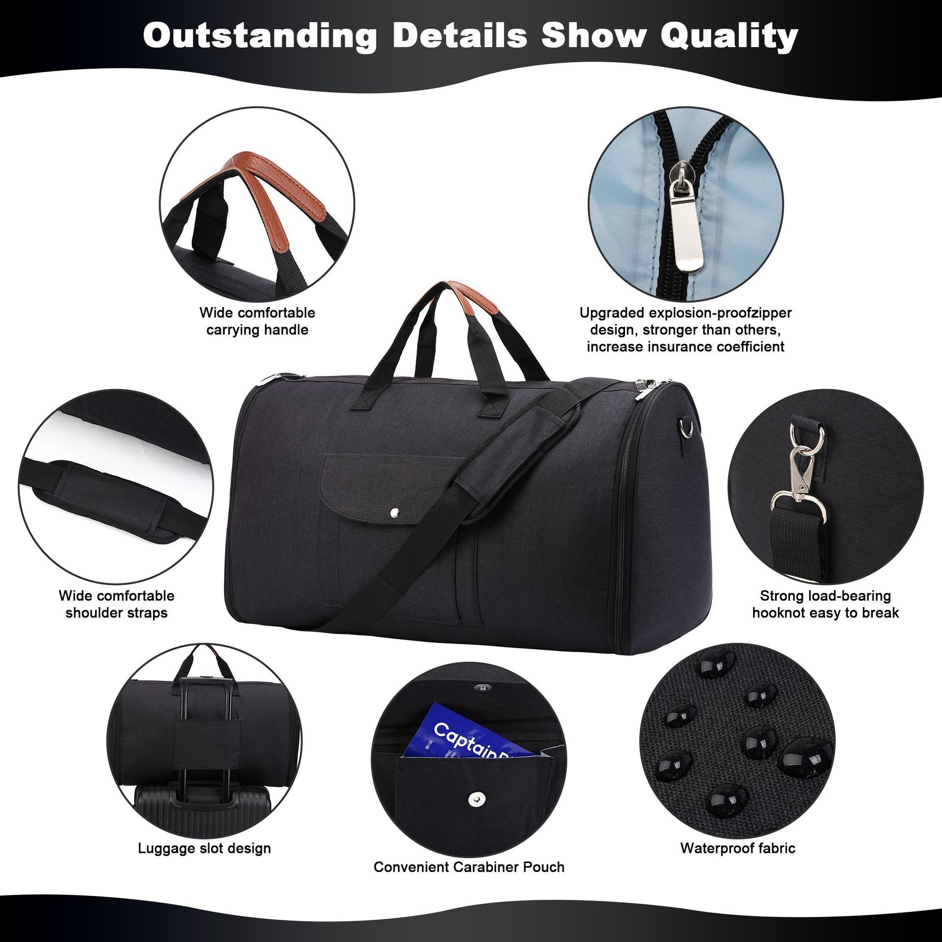 Folding Travel Workout Multifunctional Luggage Bag Image 5