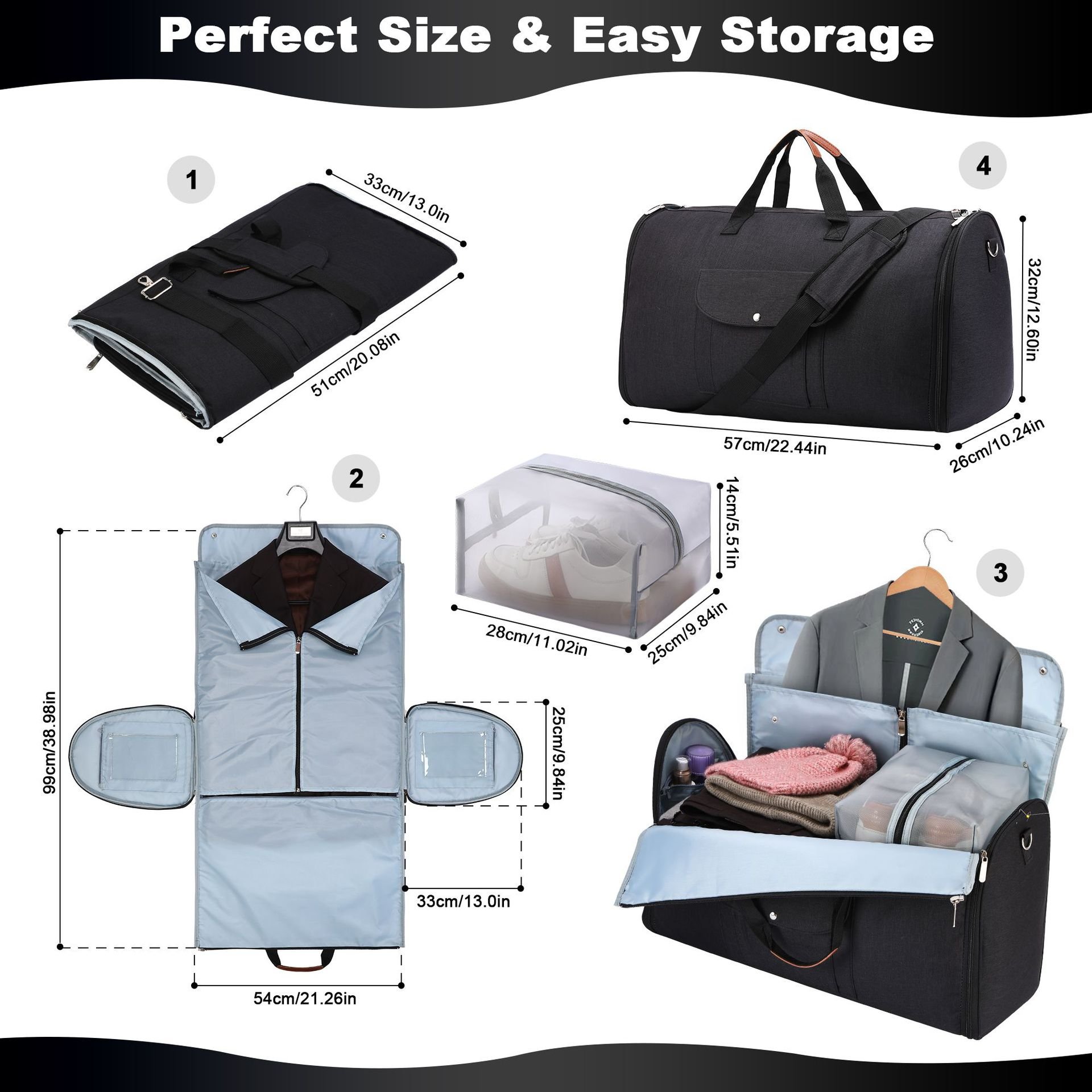 Folding Travel Workout Multifunctional Luggage Bag Image 1