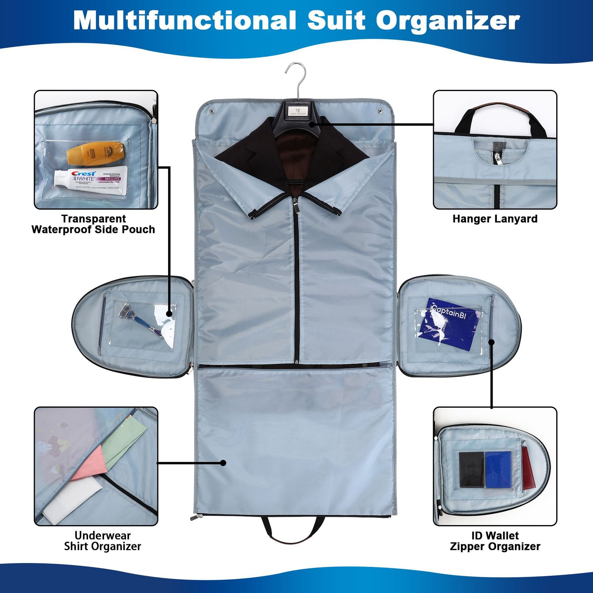 Folding Travel Workout Multifunctional Luggage Bag Image 13