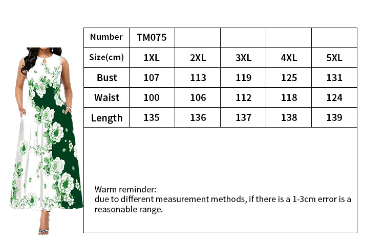 Fashion Round Neck Printed Dress Image 1
