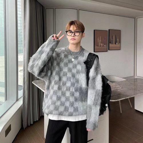 Men's Round Neck Pullover Loose Knit - Image 4