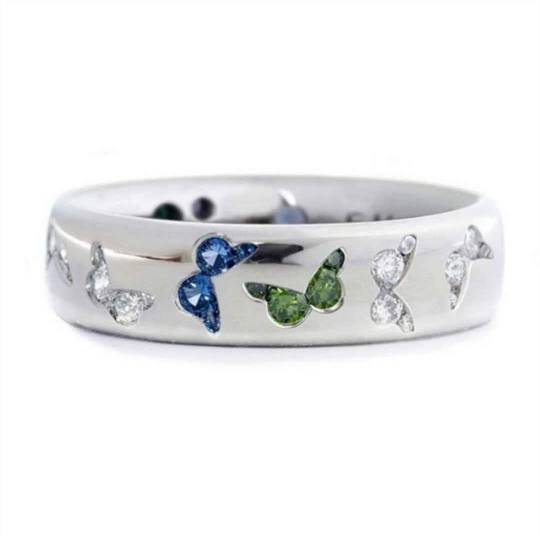 Butterfly Style Zircon Ring 4