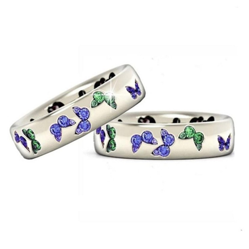 Butterfly Style Zircon Ring 7
