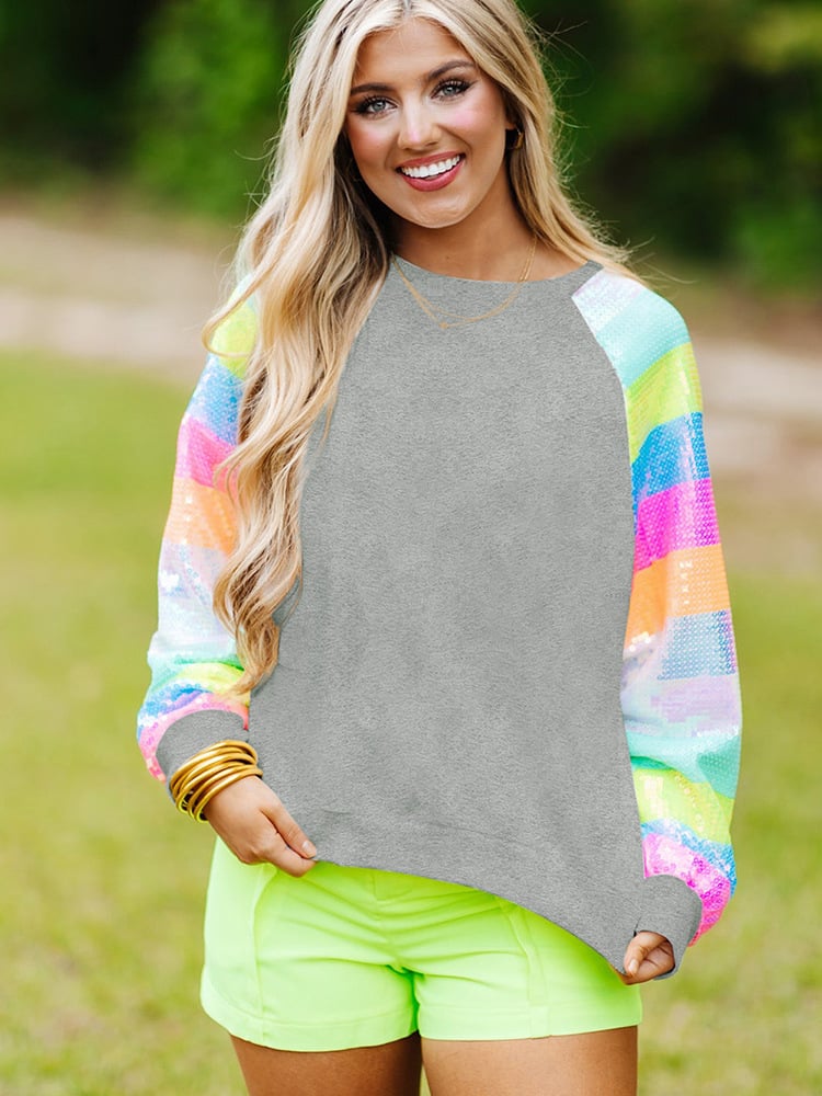 Pullover Round Neck Long Sleeves Top