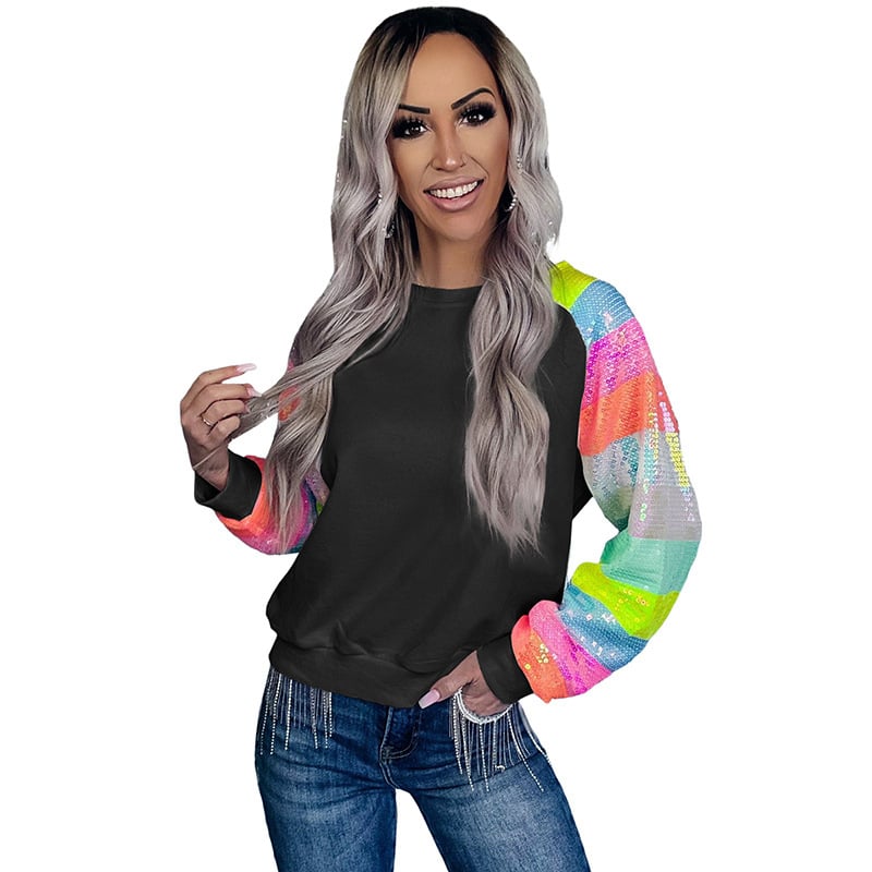 Pullover Round Neck Long Sleeves Top
