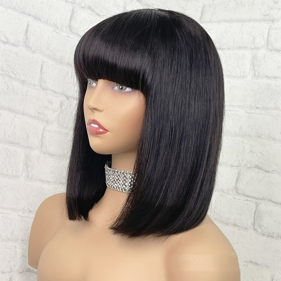 Women's Fashion Simple Woven Straight Wig Image 3