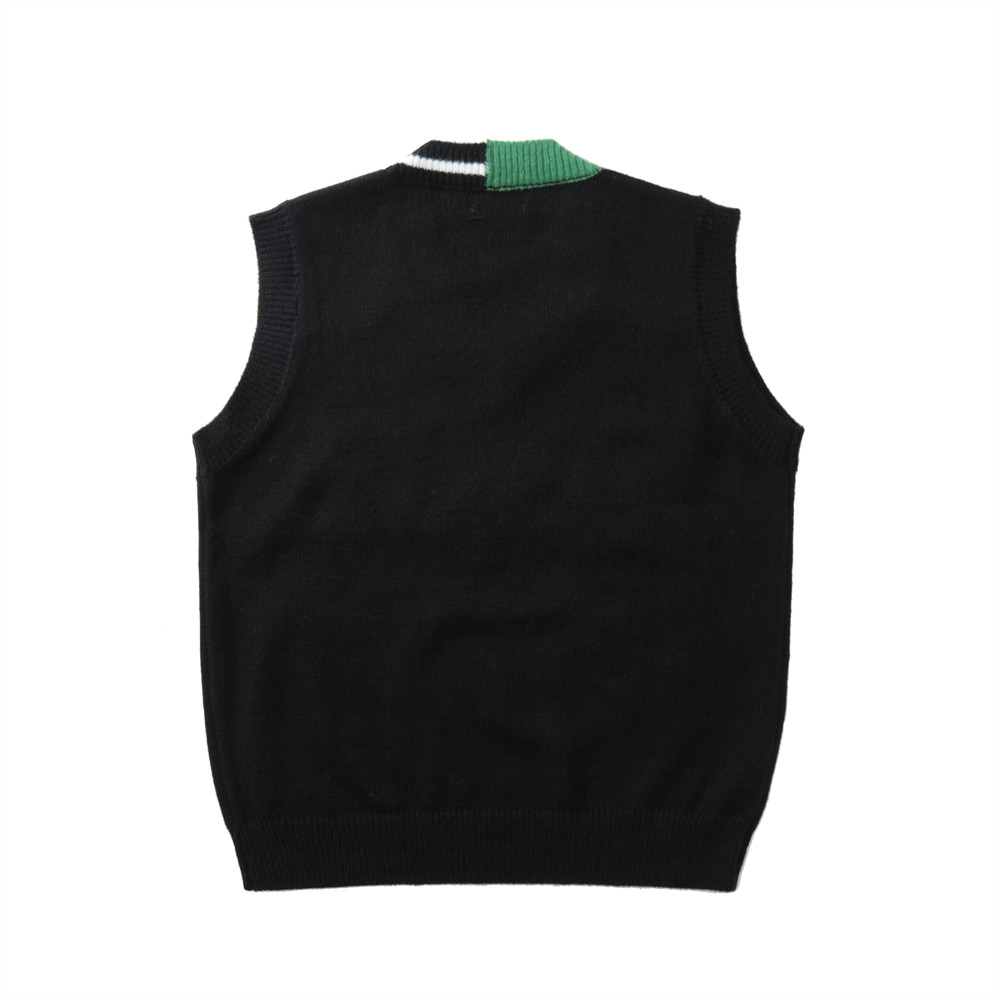 Contrast Color V-neck Sweater Vest - Image 8