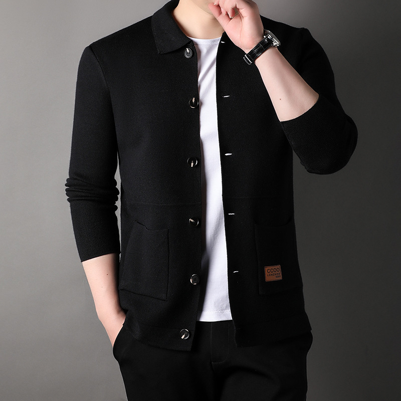 Men's Cardigan in Coffee