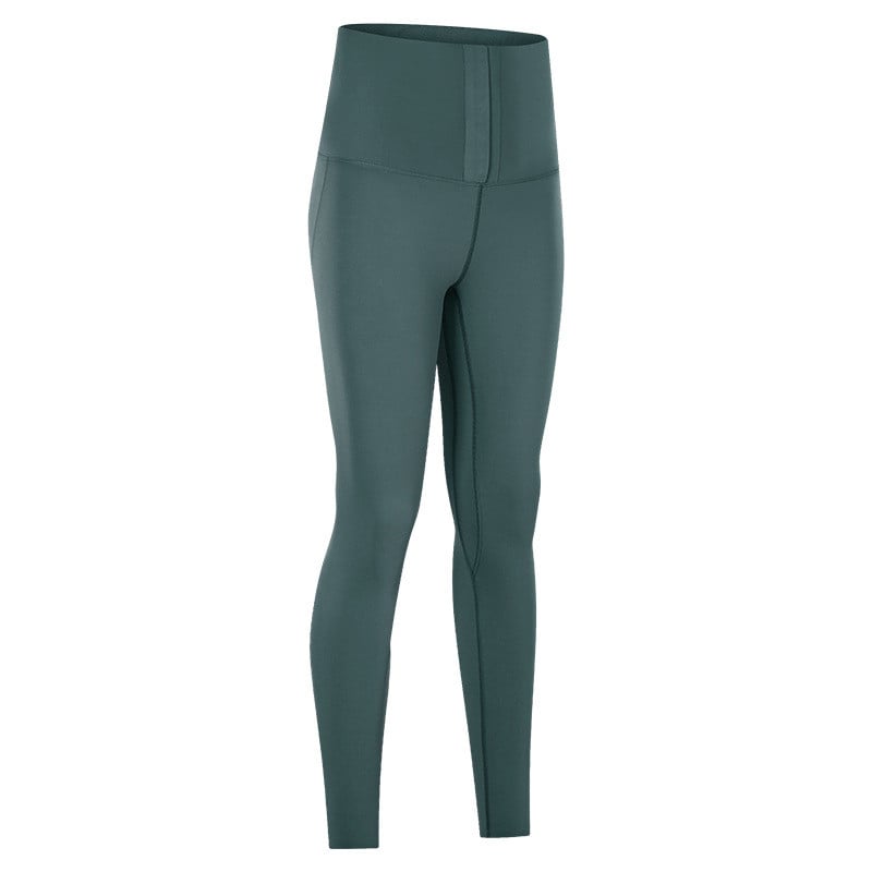 Nude high waist yoga pants - side view