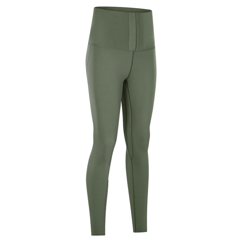 Nude high waist yoga pants - fabric stretch test