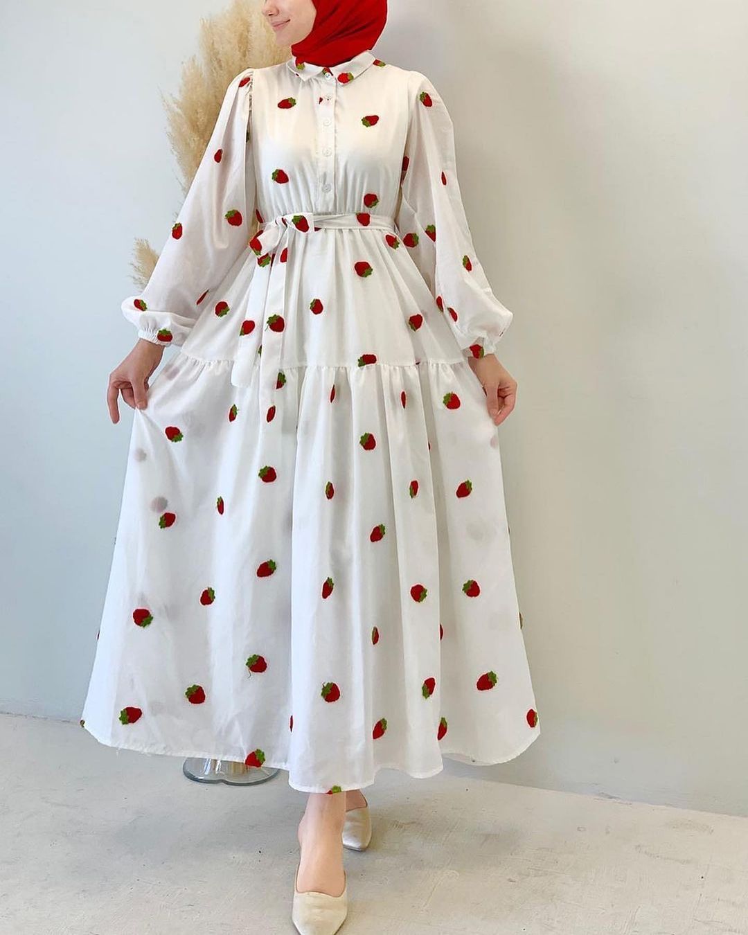 Middle East Muslim Long Sleeve Dress 5