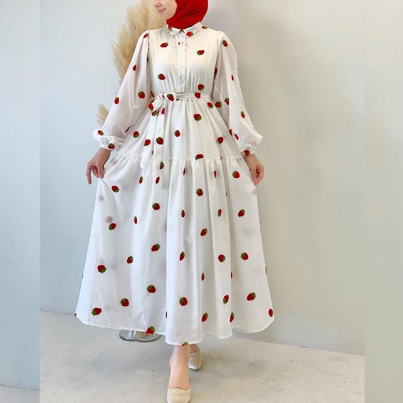 Middle East Muslim Long Sleeve Dress 2