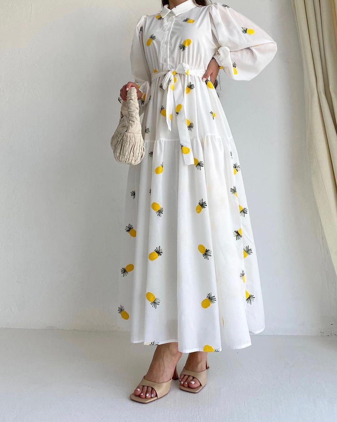 Middle East Muslim Long Sleeve Dress 4