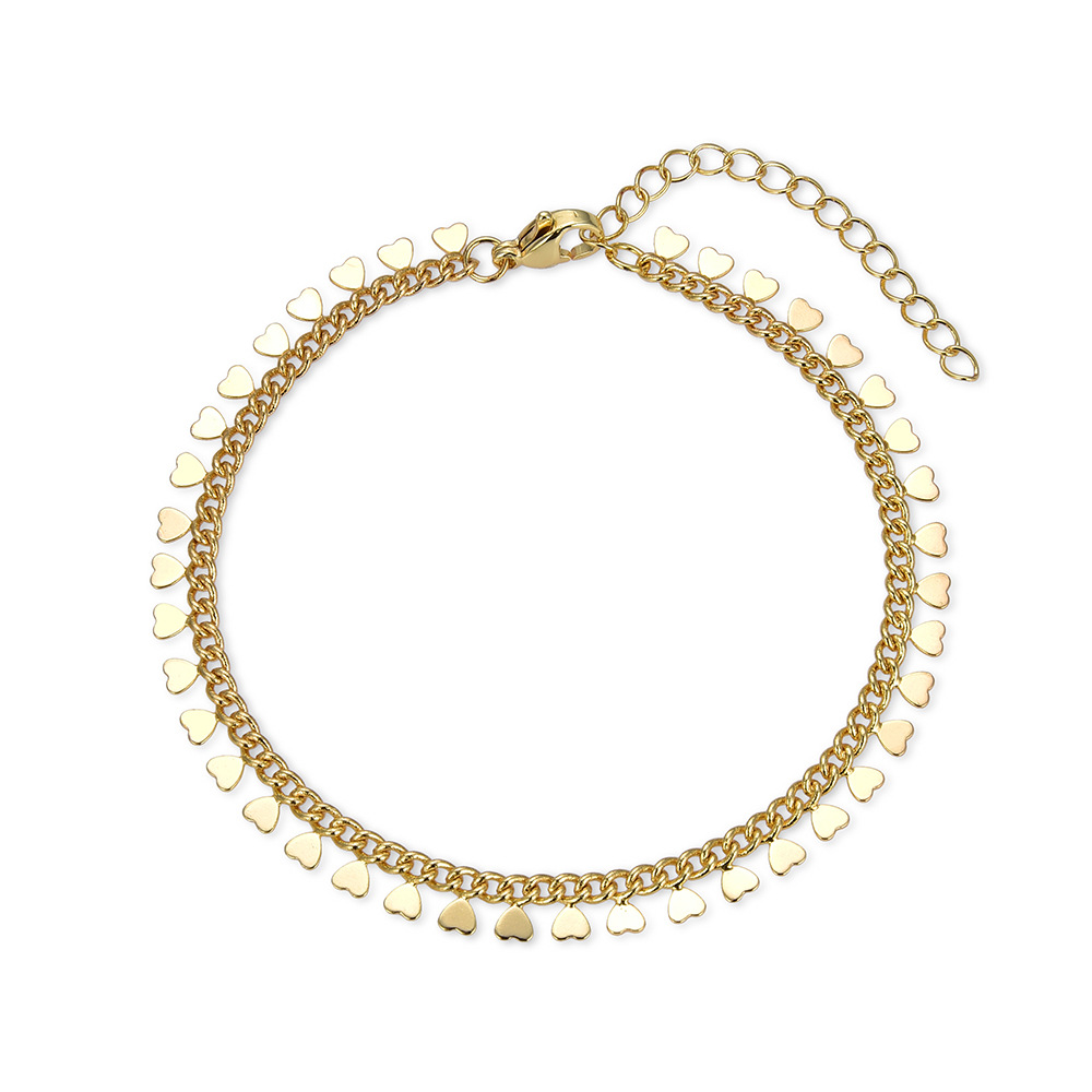 Elegant Pentagram Cross Peach Heart Bracelet