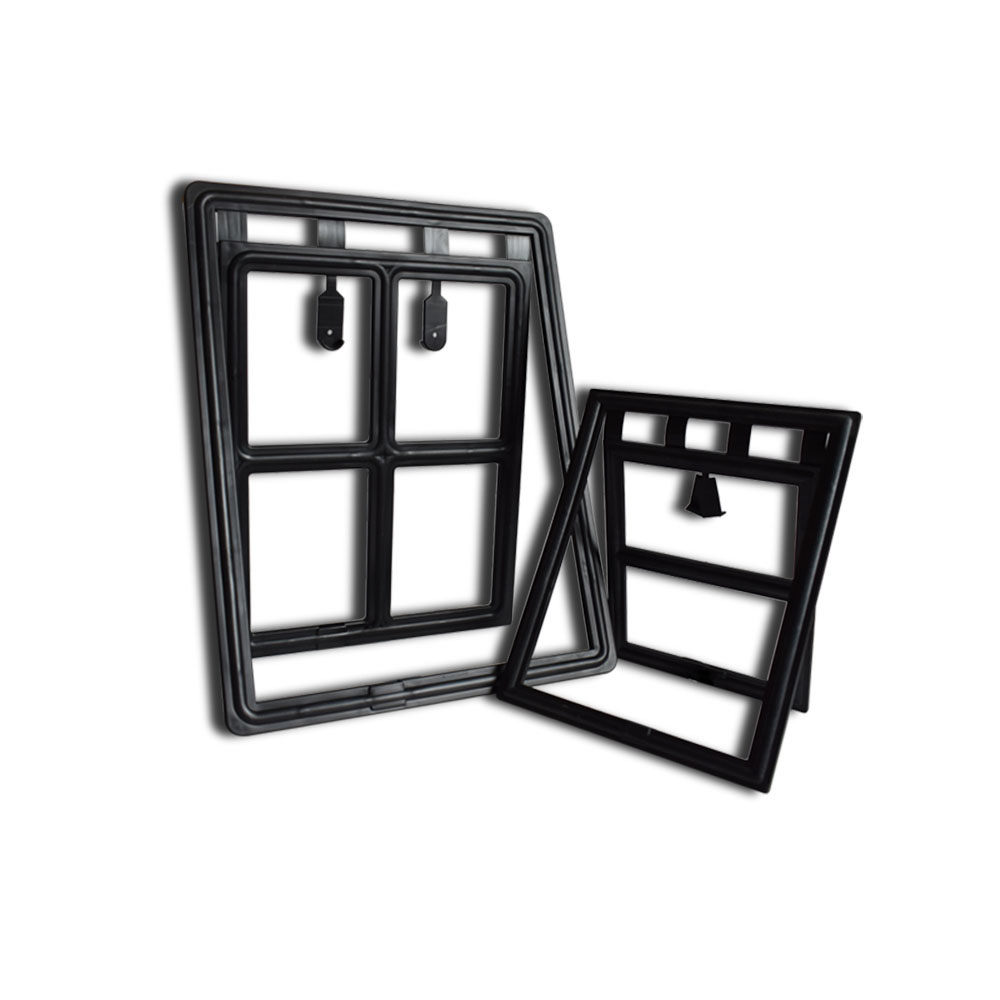 This is a pet door screen for windows